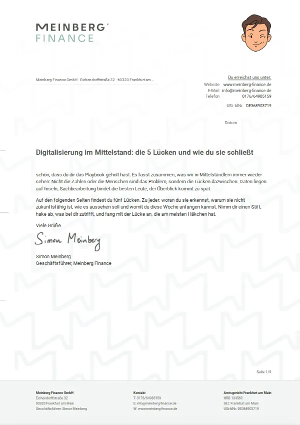 Titelseite: Digitalisierung im Mittelstand